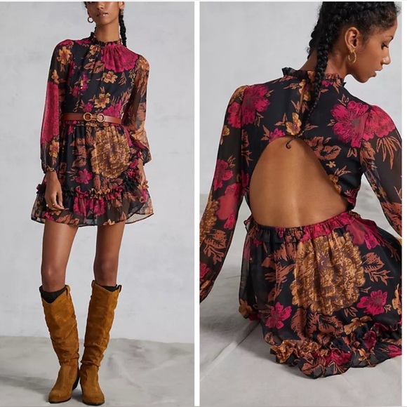 Anthropologie Dresses & Skirts - Anthropologie Porridge Puff-Sleeved Floral Mini Dress